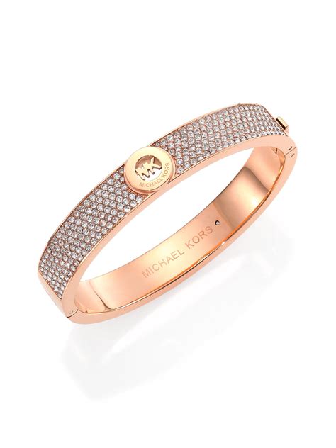 michael kors bracelet rose gold|michael kors diamond bangle bracelet.